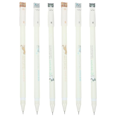 Bolígrafos gel Luxshiny 0.38 mm tinta negra diseño gato