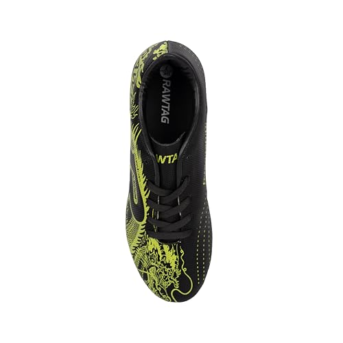 Image of RAWTAG Dragon 1.0 Soccer Football Shoes Studs with Synthetic Leather Fully Embossed Upper Sports Footwear|Comfortable Lightweight|TPU Sole Double Colour Premoulded Heel Shoe for Adult, Men & Boys