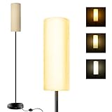 KIKET HOME Floor Lamp, Modern Design Standing Light with Linen Lamp Shade, Tall Lamp for Living...