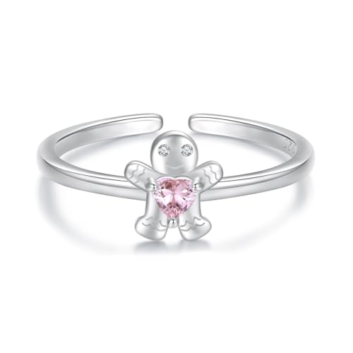 Bague nœud de Noël en argent sterling 925, bijouterie fine ajustable