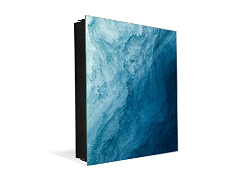 Concept Crystal 50 Keys Cabinet with Decorative Front Panel and Glass White Board KN04 Rusted Textures Series