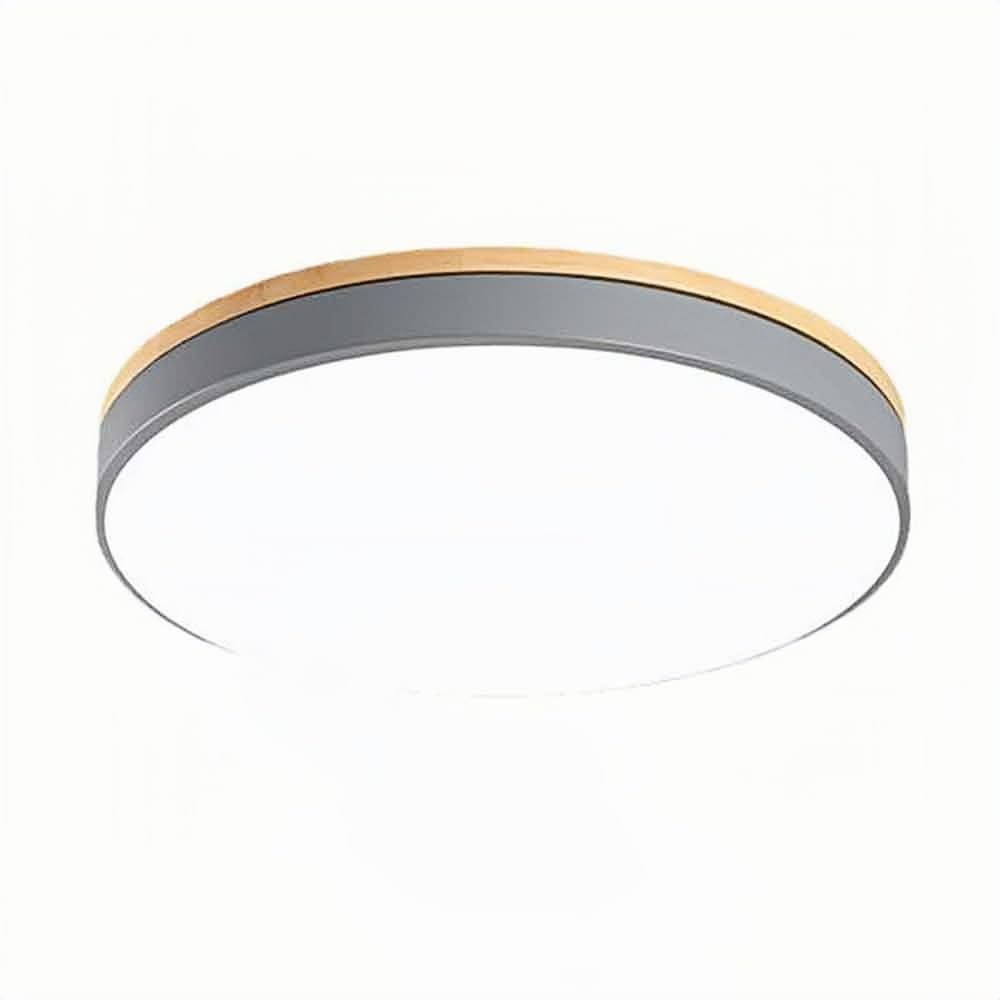 Abinlina Ultra-Thin LED Flush Mount Ceiling Light - Dimmable 3000K-6000K Adjustable Brightness for Home and Office(Grey,30cm)