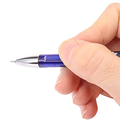 12 bolígrafos borrables de gel 0.5mm azul miniatura 4