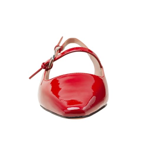 Linea Paolo - Celeste - Womens Leather Or Patent Slingback Flats3