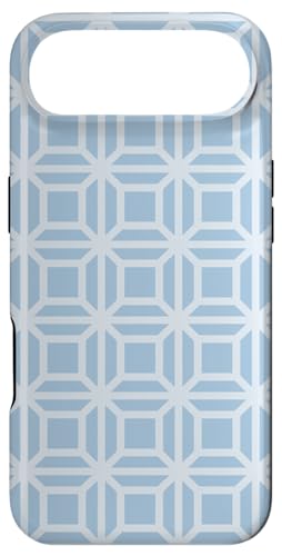 Blue Square Hexagon Grid Scandinavian Minimalism Pattern X}zP[X iPhone Air p