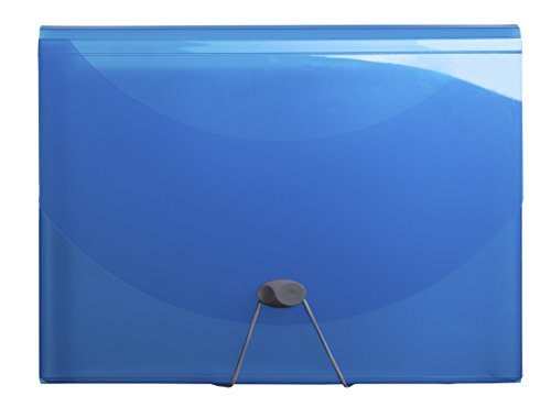 Exacompta 58770E Premium Kunststoff-Fächermappe Iderama mit Gummizugverschluss DIN A4 13 transparente Fächer, 1 Stück Zufallsfarbe