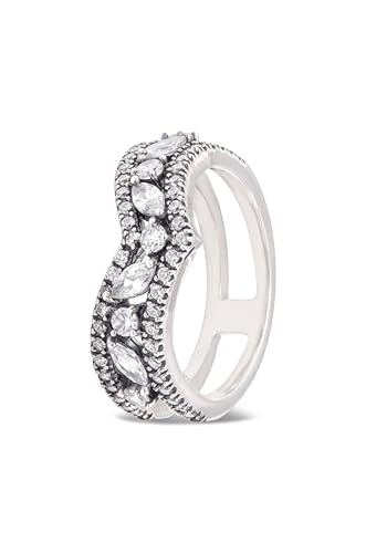 Bague Pandora femme en argent 925 véritable avec finition haute joaillerie