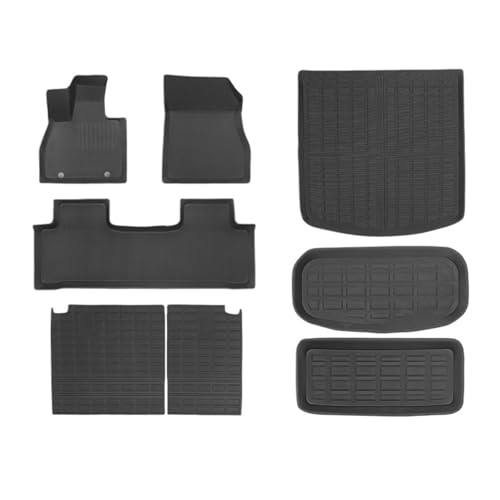 DXDAQPZ BYD SEALION 7 2024 2025 対応カーフロアマット カーゴライナー バックレスト トランクマット 防水 全天候型 オートカーペット(LHD 8pcs full set)