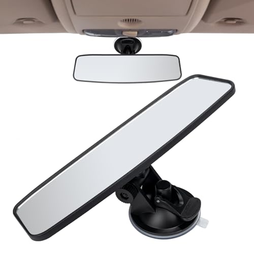 Rear View Mirror for Driving Test, Suction Cup Rearview Mirror, Wide Angle Adjustable Driving Instructor Mirror, For Instructor Examiner Passenger Learner Driver and Driving Test (240 x 65mm)