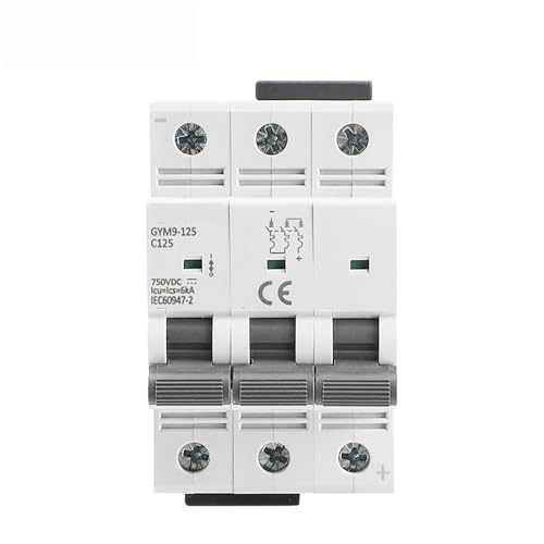 Disjoncteur DC 750V GYM9-125 triphasé protégeant vos équipements photovoltaïques avec coupure 6KA