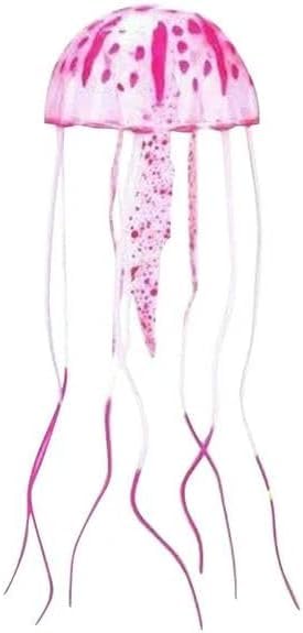 Zhhuoc Pink Stable Artificial Simulation Glowing Jellyfish Suitable for Fish Tank Aquarium Decoration It only Glows Under The Light of Aquarium or Fish Tank.