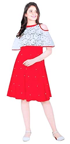 Image of FELLAMO Girl's A-Line Knee Length Dress