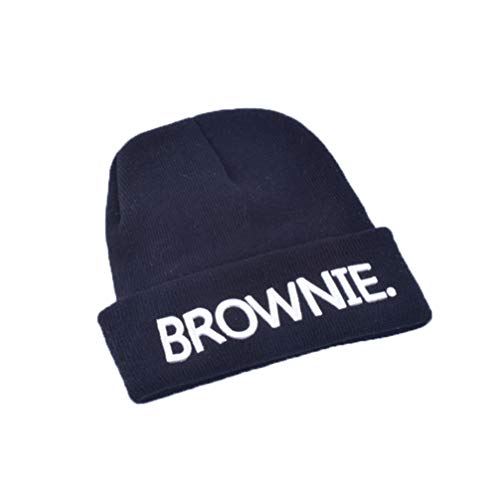 YUKM Dreidimensionaler Stickereibuchstabe Strickmütze, New Wollmütze, Mütze, Blondie Brownie Hut, Br Cover