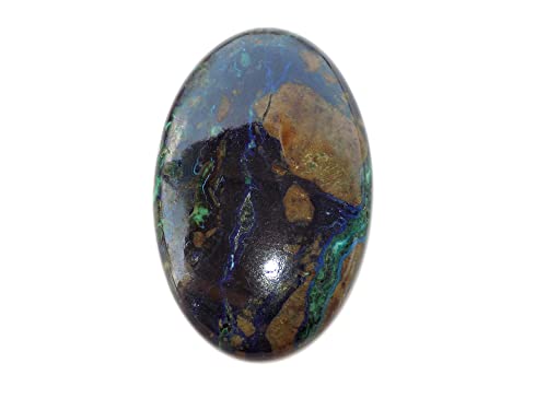Pierre précieuse azurite cabochon de collection 58 carats pour haute joaillerie