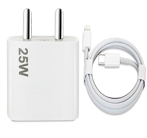 Image of 25W Super Fast Adapter PD USB C Power Delivery Adaptive Wall Quick Charger with 3.3FT Type C to Lightning Cable Compatible with iPhone 14 /14 Pro Max /13 /12 Mini /11 /XS /XR /X