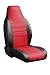 Fia SL62-21 RED Custom Fit Rear Seat Cover Split Seat 60/40 - Leatherette, (Black w/Red Center Panel))
