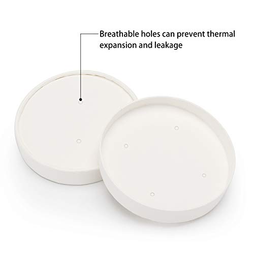 Paper Ice Cream Cups with Lids, Eusoar 25pcs 8 Ounce Ice Cream Freezer Containers, Frozen Dessert Containers for Ice Cream, Meal Prep Cup, Soup and Food Storage Cups