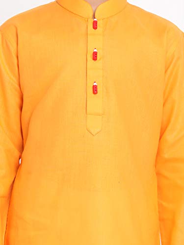 Image of JBN Creation Boys Cotton Blend Kurta Pyjama Set - Ethnic Elegance for Festivals | Comfortable Classic Collar Full Sleeves Kurta for Kids
