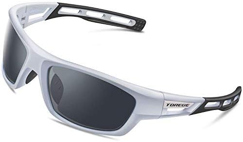 TOREGE Men's Womens Sports Style Polarized Sunglasses TR90 Frame Glasses