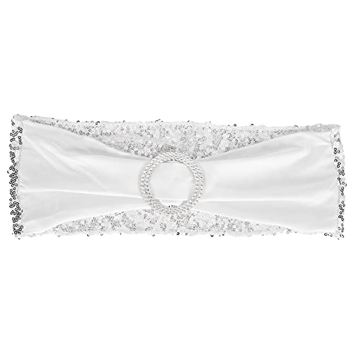 Fundas elásticas de silla plateadas Changor para marcos de decoración de bodas 5