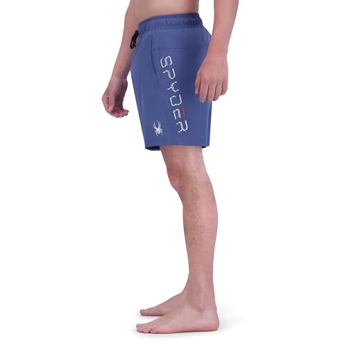 Spyder Men's Swim Trunks, Stretch, Quick-Dry, 7-inch Board Shorts, UPF 50+, Compression Boxer Liner2