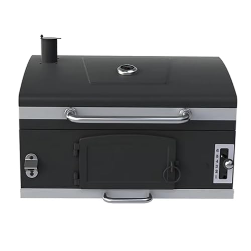 29-Inch Built In Grills Outdoor Kitchens, Charcoal BBQ Grill Built In with Liftable Tray, Temperature Gauge, Stainless Steel for Outdoor Kitchen Camping Park Style