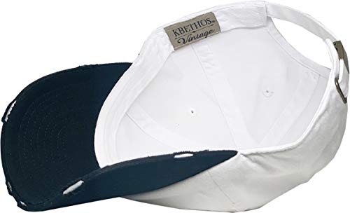 Image of KBETHOS Vintage Washed Distressed Cotton Dad Hat Baseball Cap Adjustable Polo Trucker Unisex Style Headwear