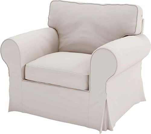The Sofa Cover Replacement is Custom Made for IKEA Ektorp Arm Chair Sofa. Cover Only! Ektorp Slipcover Replacement (Chair, Beige Polyester)
