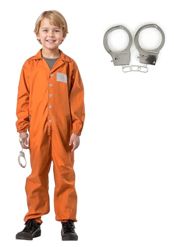 Disfraz de prisionero infantil naranja talla XS