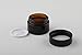 15ml/0.5 oz, 12 Pack Snow Diamond Empty Amber Round Glass Jars, with White Inner Liners and black Lids, High End Glass Containers for Salve Cream, Premium Vials (15ml/0.5 oz, 12 Pack)