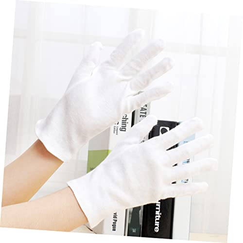 Guantes de algodón para proteger manos agrietadas y manipular objetos limpios, 12 pares 6