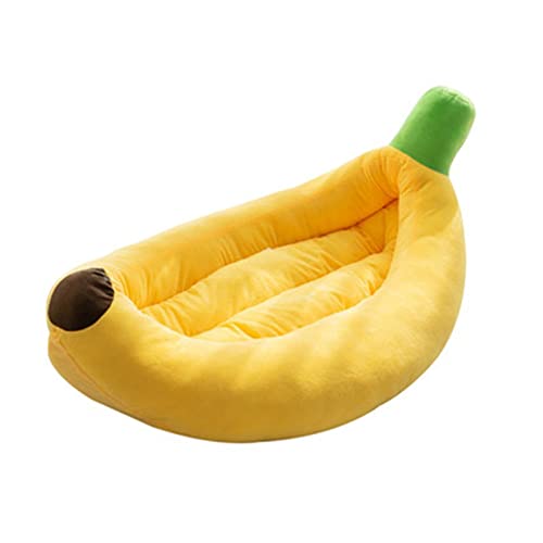 QUEAWOQ ペットベッド バナナ型 ペット 犬 猫 ベッド ハウス フラシ天 ソフト クッション 暖かい 丈夫 ポータブル ペット バスケット 犬小屋 猫 アクセサリー ペットベッド 猫 ベッド (サイズ : M) タコの足
