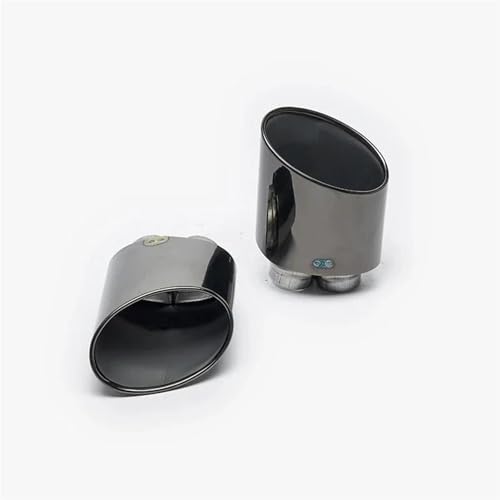 Double tuyau d'échappement pour RS4 RS6 look sport en acier noir de voiture