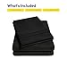 1500 Supreme Collection Full Sheet Sets Black - Luxury Hotel Bed Sheets and Pillowcase Set for Full Mattress - Extra Soft, Elastic Corner Straps, Deep Pocket Sheets, Full Black