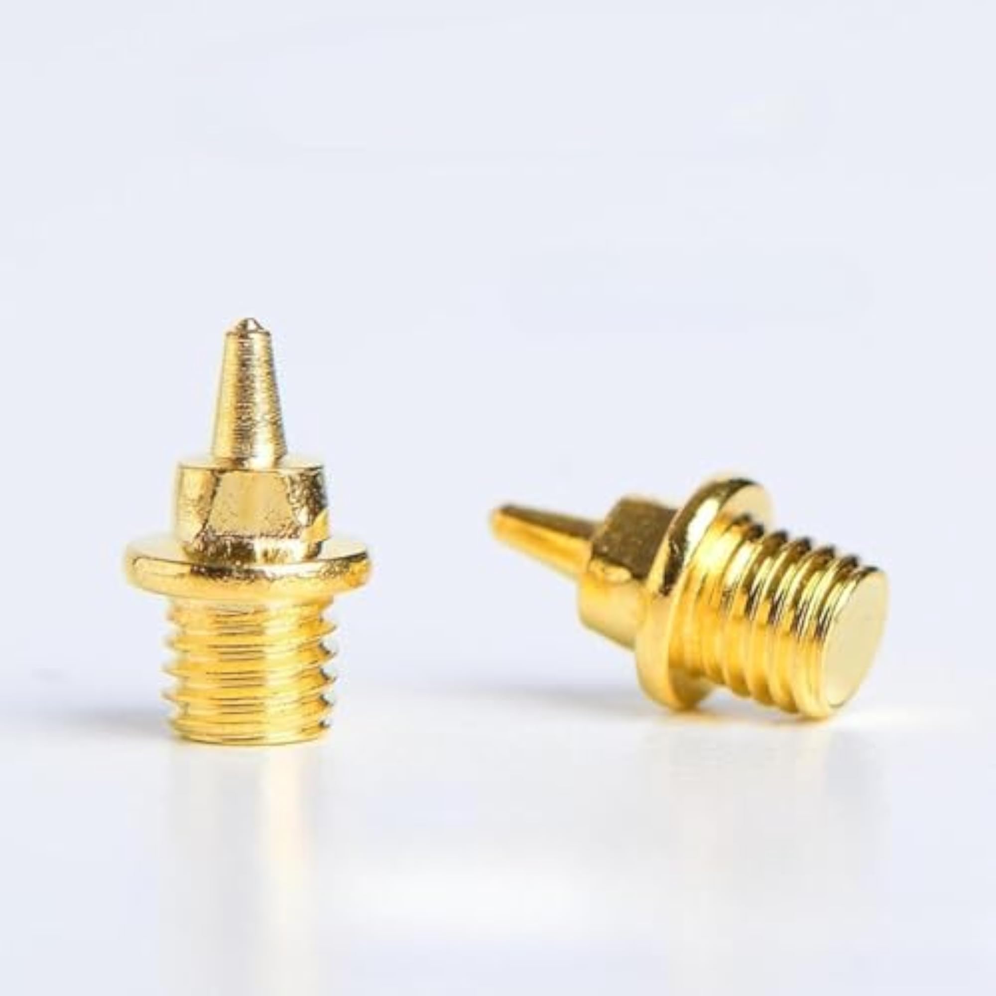 16 Pieces Replacement Spikes for Track Shoes, Gold Short Nails