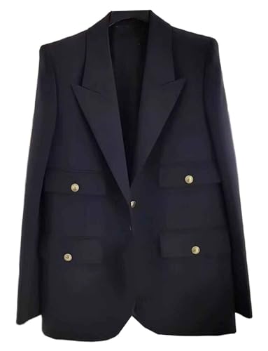 Blazer de smoking femme noir habillé veste de costume revers de pointe