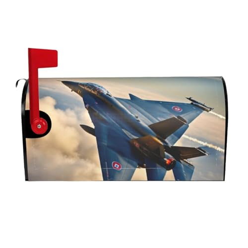 Aircraft Fighter Jets - Cubierta protectora para buzón de correo electrónico con imán para decoración de jardín y exteriores