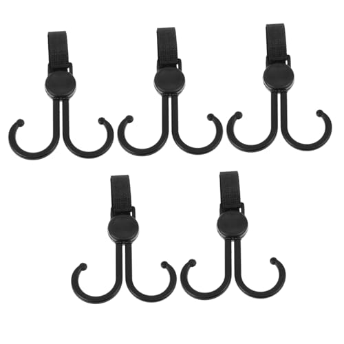 DOITOOL Stroller Hangers 5pcs Portable Swivel Hooks Shopping Cart Hanging Hook Home Hook Organizer Car Seat Accessory