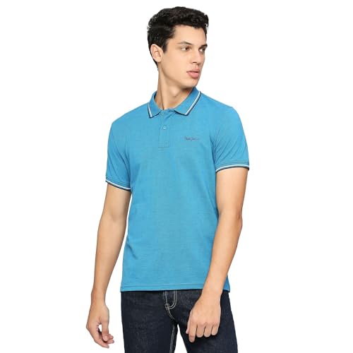 Image of Pepe Jeans Men's Cotton Regular Fit Polo T-Shirt
