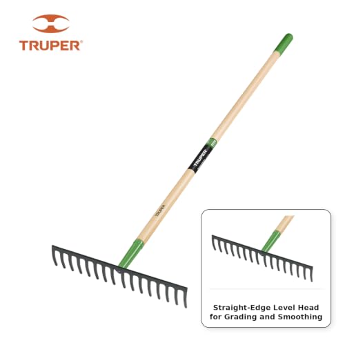 Rastrillo Truper TruTough 16 púas mango madera 60 pulg miniatura 3