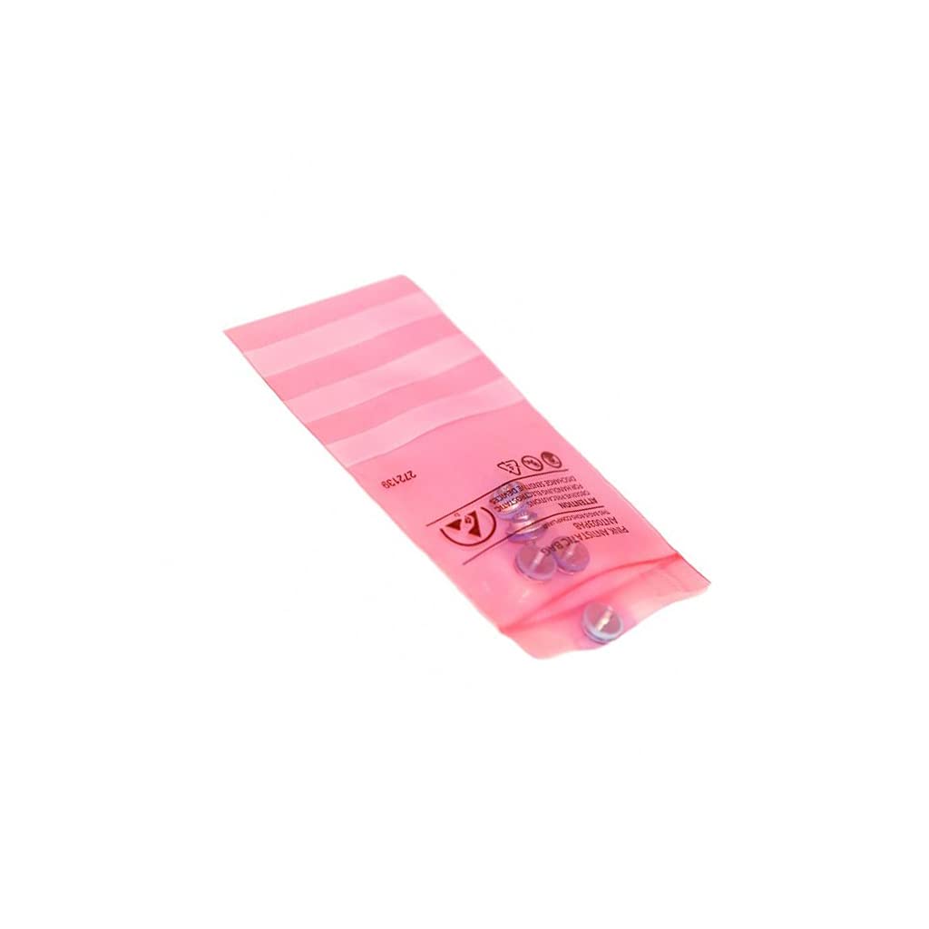 Sac de protection ESD ANTISTAT sachet antistatique rose pour composant électronique 127x76mm