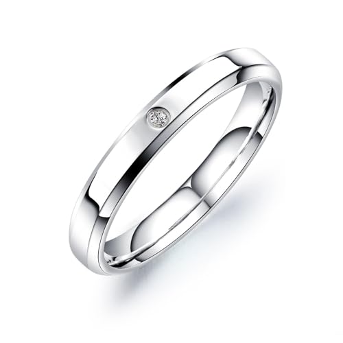 3mm 5mm Wedding Band for Women & Men Stainless Steel Couples Ring Comfort Fit High Polish