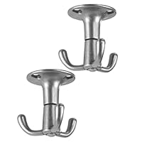 Gedotec Coat Hooks Triple for Wardrobe - Pegasi | Swivel Hooks Kitchen & Wardrobe | Polished Chrome | Aluminum