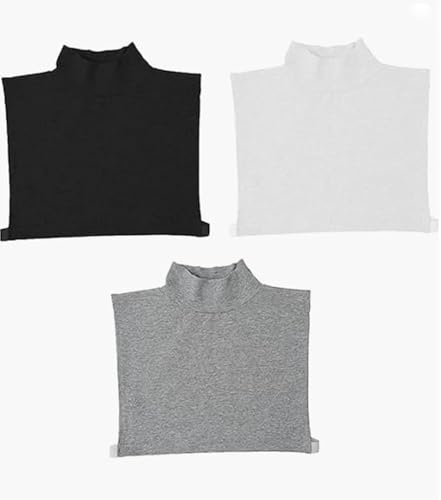 Teemall Women's Mock Turtleneck Fake Collar Cotton Winter Dickey Wrap (3PC)