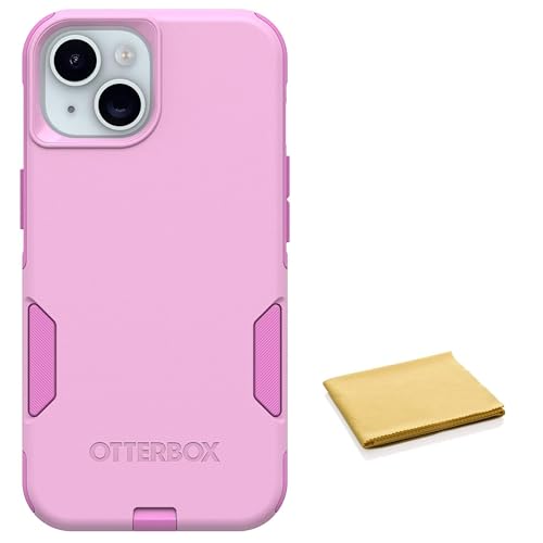 Coque OtterBox Commuter iPhone 15 14 13 protection fleurs sauvages chiffon nettoyage