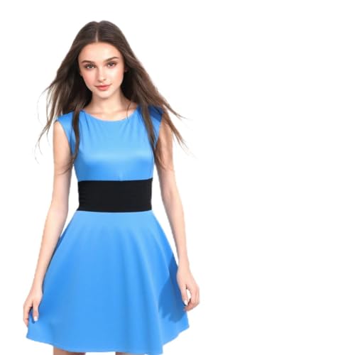 Gvnphal Blossom Costume Adults Bubbles Dress Buttercup Costume Skater Dress Super-powered Girls Halloween Outfit for Women M
