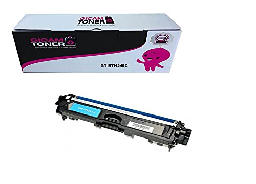 GICAM Toner 245 Cyan Tóner Compatible con Brother TN 245 Cyan Alto Rendimiento Válido para Impresoras:HL-3140CW HL-3150CDW HL-3170CDW DCP-9020CDW MFC-9140CDN MFC-9330CDW MFC-9340CDW DCP-9015CDW