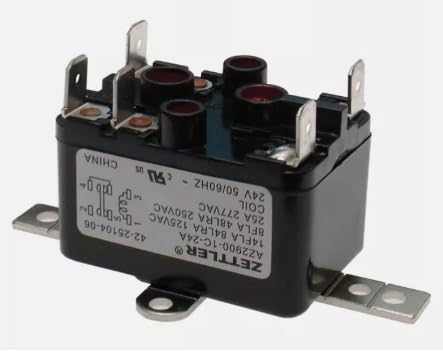 24v Furnace Relay 42-22444-04 42-23114-03 42-25104-06, Replacement for Rheem OEM, Black, Automatic, Relay, Silver, Normally Open