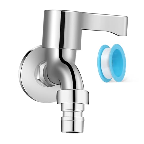 ELAYARD 洗濯機用水栓 壁掛け式合銅製 蛇口スムーズ操作 高耐久性 水流安定 洗濯機接続用キッチン 屋外対応