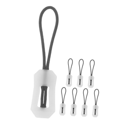 LALAFINA DIY Zipper Slider Head 8pcs Glow-in-The-Dark Pull Tabs for Clothing Luggage and Outdoor Gear Plastic